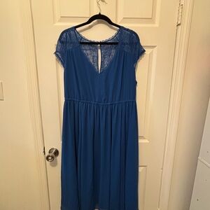 Torrid Royal Blue Lace Midi Dress
